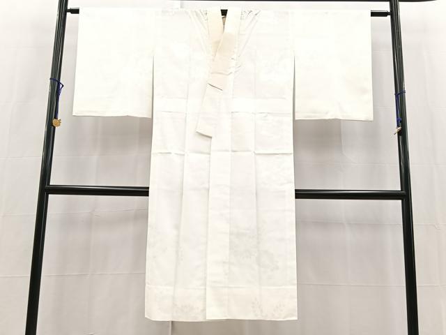 平和屋着物■長襦袢　無双仕立て　扇面花地紋　洗える着物　BAAX9298yc