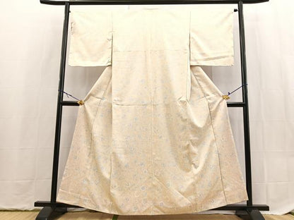 平和屋着物■小紋　更紗花文　洗える着物　BAAX9304yc