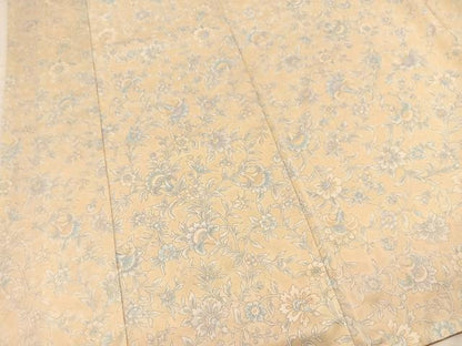 平和屋着物■小紋　更紗花文　洗える着物　BAAX9304yc