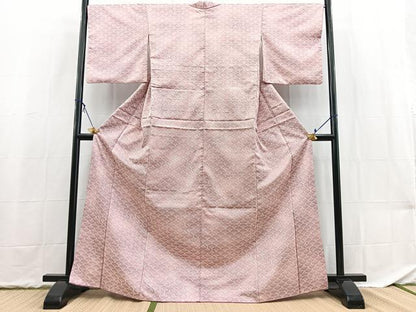 平和屋着物■小紋　青海波　暈し染め　洗える着物　BAAX9305yc