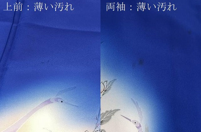 平和屋着物■訪問着　孔雀花文　暈し染め　金彩　洗える着物　BAAX9314yc