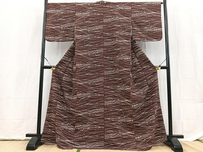 平和屋着物■小紋　流線文　洗える着物　BAAX9318yc