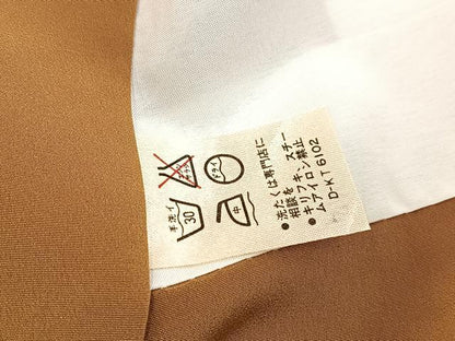 平和屋着物■小紋　舞蝶草花文　金彩　洗える着物　BAAX9323yc