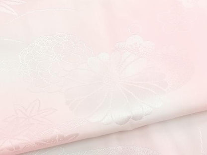 平和屋着物■振袖用長襦袢　無双仕立て　流水草花地紋　暈し染め　洗える着物　未使用　BAAX9324yc
