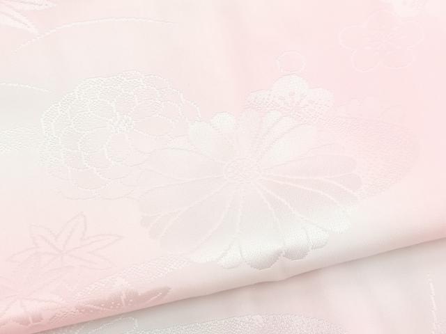 平和屋着物■振袖用長襦袢　無双仕立て　流水草花地紋　暈し染め　洗える着物　未使用　BAAX9324yc