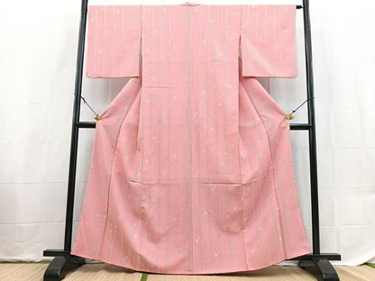 平和屋着物■小紋　舞花文　洗える着物　BAAX9327yc