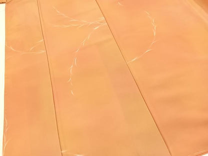 平和屋着物■小紋　手描き　枝垂れ柳文　暈し染め　洗える着物　未使用　BAAX9330yc