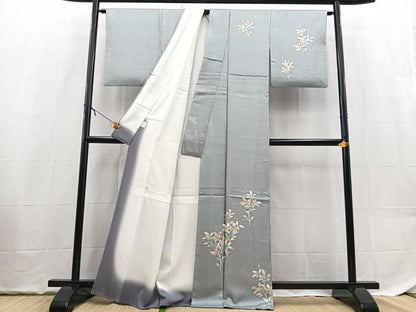 平和屋着物■訪問着　草葉文　さんび謹製　洗える着物　BAAX9335yc