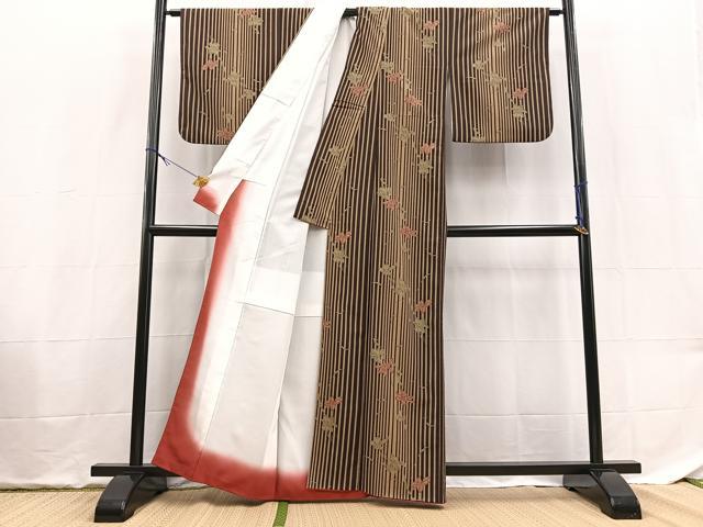 平和屋着物■小紋　カトレア　洗える着物　BAAX9339yc