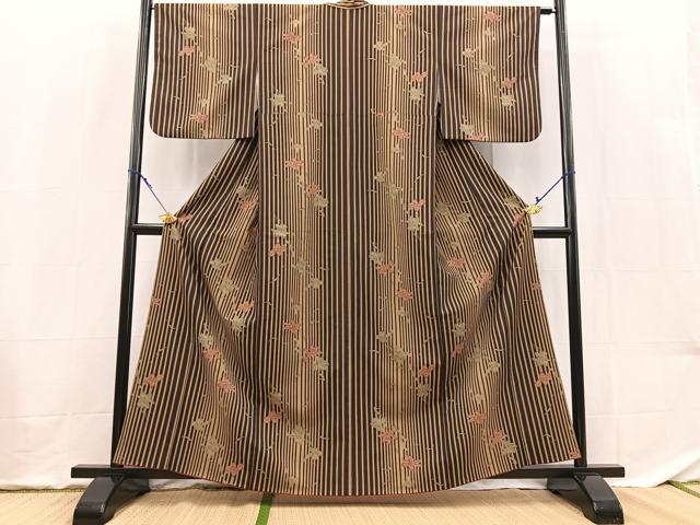 平和屋着物■小紋　カトレア　洗える着物　BAAX9339yc