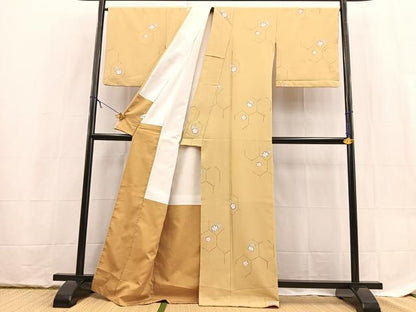 平和屋着物■小紋　亀甲花文　洗える着物　BAAX9349yc