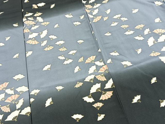 平和屋着物■訪問着　背抜き仕立て　扇面尽くし　暈し染め　洗える着物　BAAX9354yc