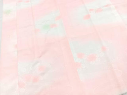 平和屋着物■振袖用長襦袢　袷　流水花地紋　暈し染め　洗える着物　BAAX9356yc