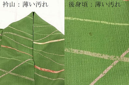 平和屋着物■小紋　横段文　洗える着物　BAAX9367yc