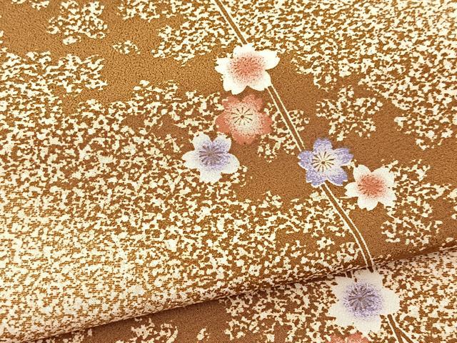 平和屋着物■小紋　枝桜文　洗える着物　BAAX9372yc