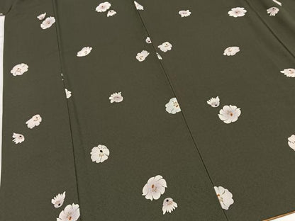 平和屋着物■小紋　舞花文　洗える着物　BAAX9377yc