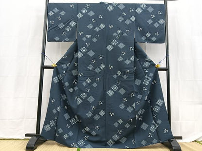 平和屋着物■小紋　吉祥唐草文　洗える着物　BAAX9380yc