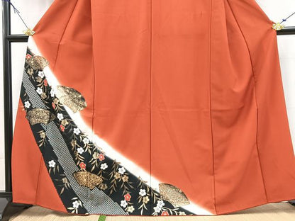 平和屋着物■訪問着　背抜き仕立て　地紙桜文　暈し染め　洗える着物　BAAX9381yc
