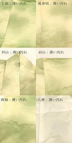 平和屋着物■小紋　雲重ね草花文　暈し染め　洗える着物　BAAX9383yc