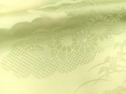 平和屋着物■小紋　雲重ね草花文　暈し染め　洗える着物　BAAX9383yc
