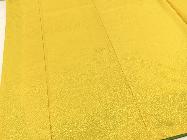 平和屋着物■色無地　背抜き仕立て　黄色　洗える着物　BAAX9386yc