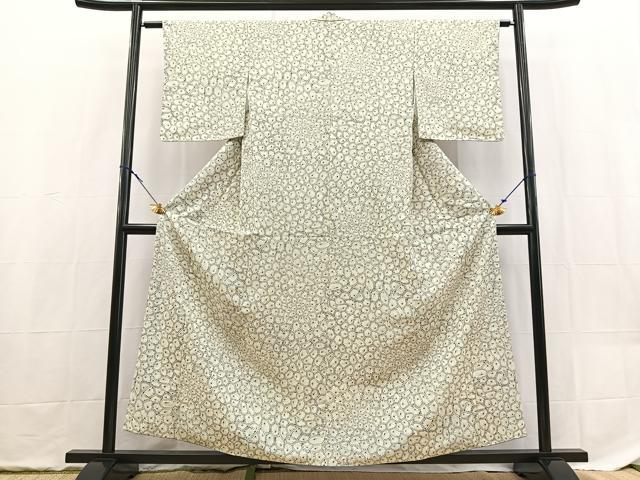 平和屋着物■小紋　亀甲花文　洗える着物　BAAX9387yc