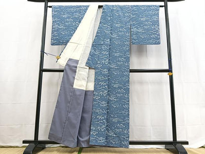 平和屋着物■小紋　御所解風景文　洗える着物　BAAX9391yc