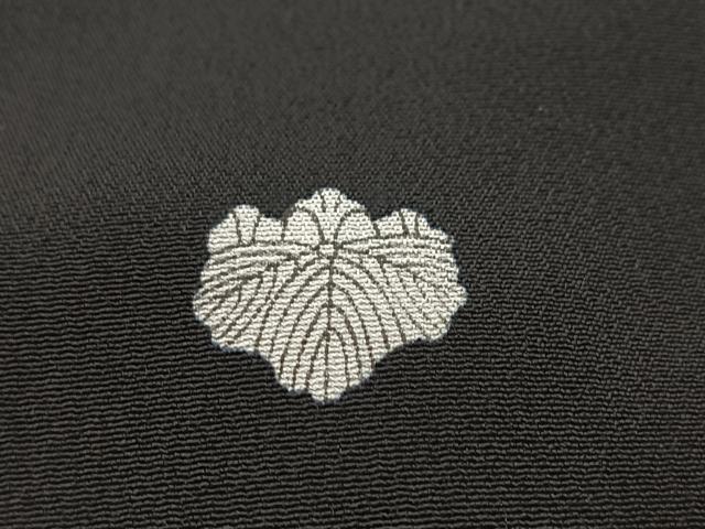 平和屋着物■黒留袖　刺繍　尾長鳥松竹梅文　金彩　銀糸　洗える着物　BAAX9396yc