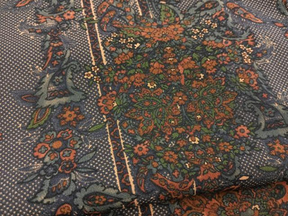 平和屋着物■小紋　更紗花文　洗える着物　BAAX9404yc