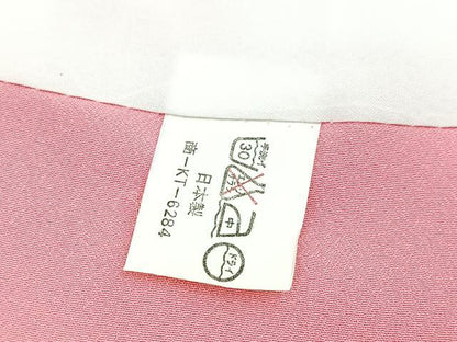 平和屋着物■色無地　吉祥唐草地紋　薄紅梅色　洗える着物　BAAX9410yc