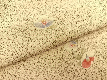 平和屋着物■小紋　椿　洗える着物　未使用　BAAX9417yc
