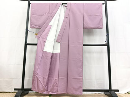 平和屋着物■色無地　紅藤色　洗える着物　BAAX9430yc