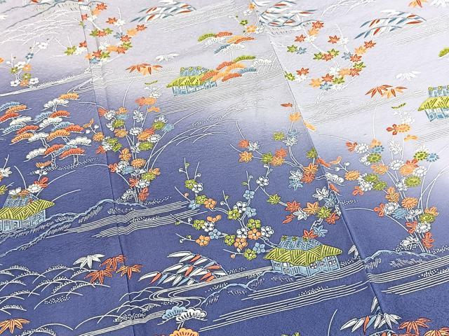 平和屋着物■訪問着　松竹梅御所解文　暈し染め　金彩　正絹　逸品　BAAX9434yc