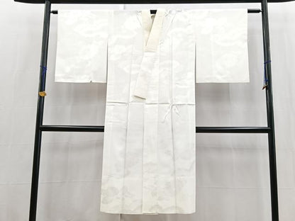 平和屋着物■長襦袢　無双仕立て　雲重ね花地紋　洗える着物　BAAX9436yc
