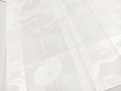 平和屋着物■長襦袢　無双仕立て　雲重ね花地紋　洗える着物　BAAX9436yc