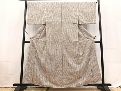平和屋着物■小紋　花青海波　洗える着物　BAAX9437yc