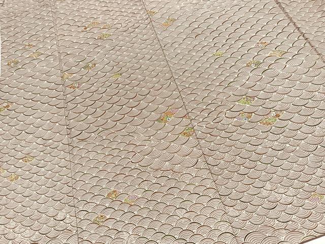 平和屋着物■小紋　花青海波　洗える着物　BAAX9437yc