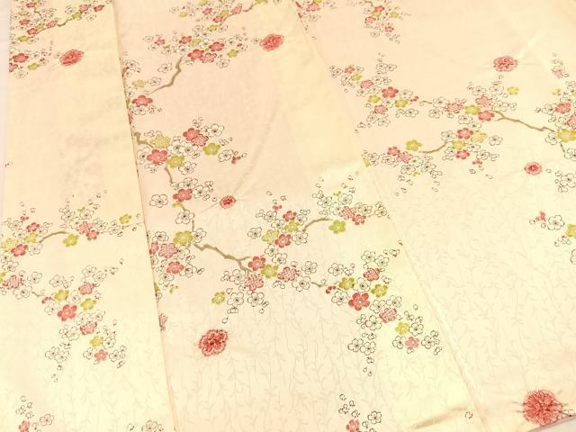 平和屋着物■小紋　絞り　枝梅文　洗える着物　BAAX9462yc