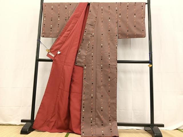 平和屋着物●小紋　お菓子　洗える着物　BAAX9470yc