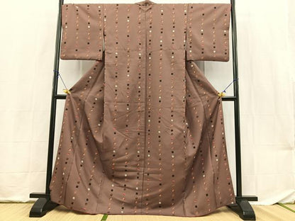 平和屋着物●小紋　お菓子　洗える着物　BAAX9470yc