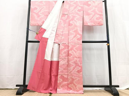 平和屋着物■小紋　雲重ね文　暈し染め　洗える着物　BAAX9474yc