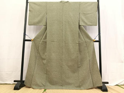 平和屋着物■小紋　鹿の子文様　洗える着物　BAAX9483yc