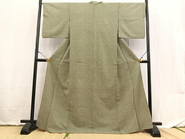 平和屋着物■小紋　鹿の子文様　洗える着物　BAAX9483yc