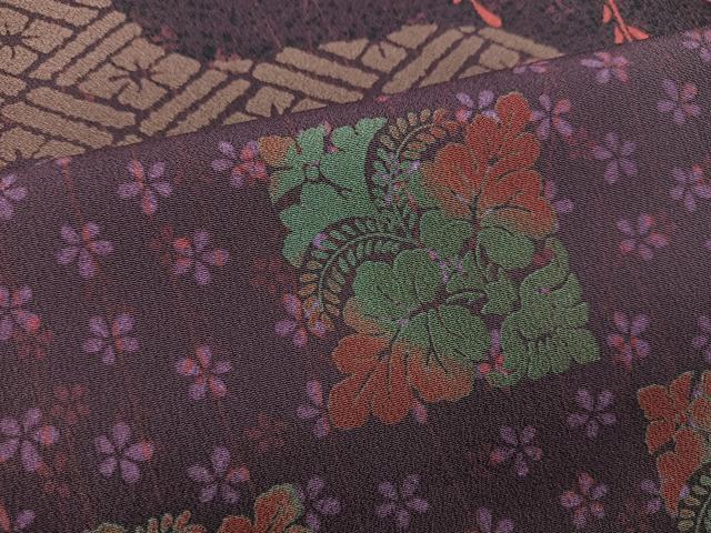 平和屋着物■訪問着　草花文　洗える着物　BAAX9495yc