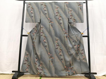 平和屋着物■小紋　竹梅文　洗える着物　BAAX9497yc
