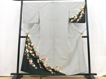 平和屋着物■訪問着　胴抜き仕立て　枝垂れ花文　金彩　洗える着物　BAAX9503yc