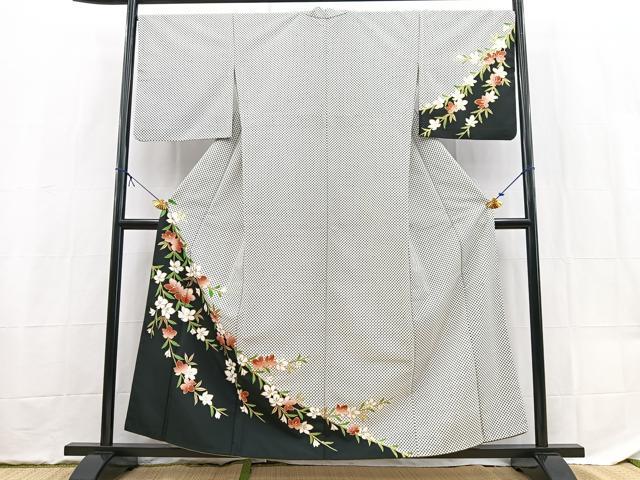 平和屋着物■訪問着　胴抜き仕立て　枝垂れ花文　金彩　洗える着物　BAAX9503yc