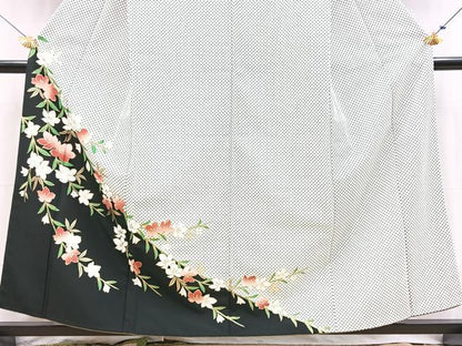 平和屋着物■訪問着　胴抜き仕立て　枝垂れ花文　金彩　洗える着物　BAAX9503yc