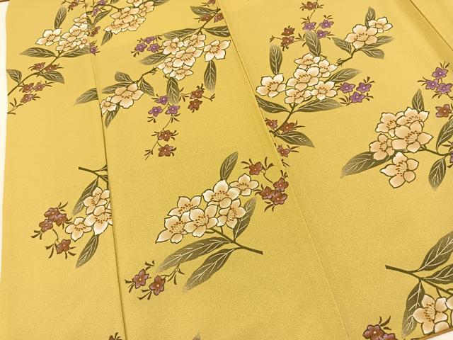 平和屋着物■小紋　草花文　洗える着物　BAAX9507yc