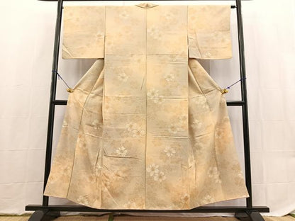 平和屋着物■小紋　舞花文　暈し染め　洗える着物　BAAX9508yc